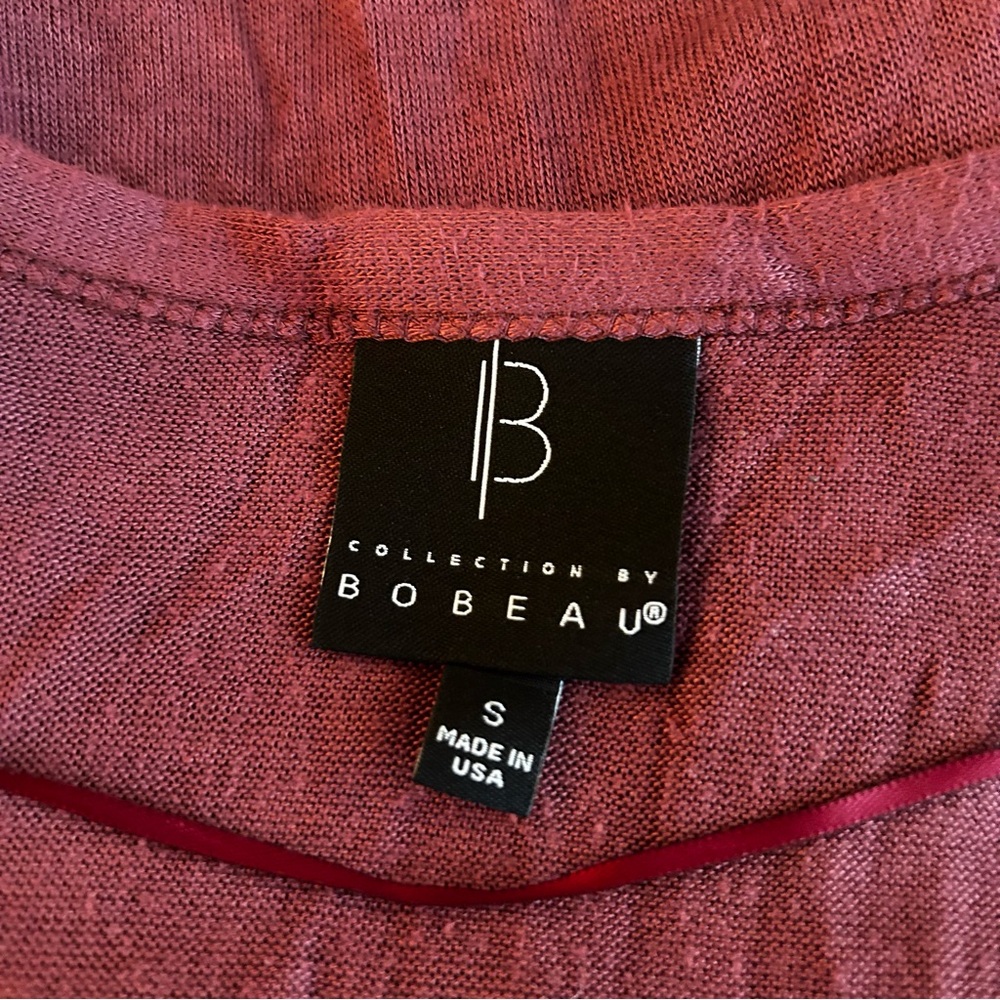 B Collection by Bobeau Womens Burgundy Open Front Lightweight Cardigan Size S - Picture 8 of 9